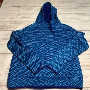 Nike Blue and Black Patterned Hoodie